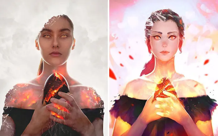 I Asked 16 Artists To Draw My Portrait Photos In Their Style