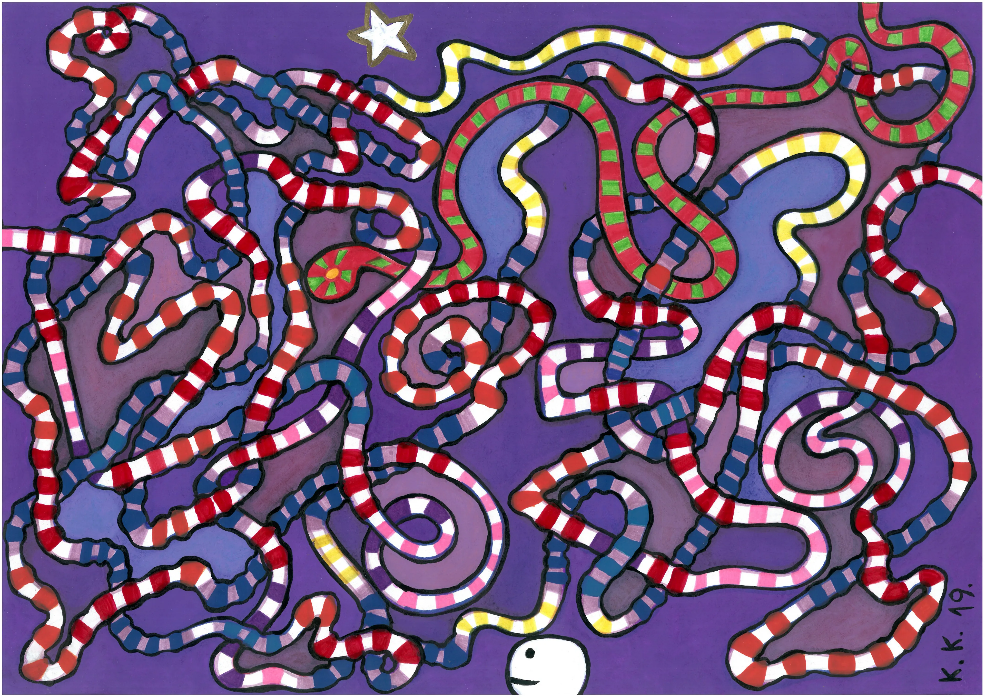 How To Become A Wizard, A Story About The Way, A Picture With A Star And A Head, With Unnecessary Details, Outsider Art