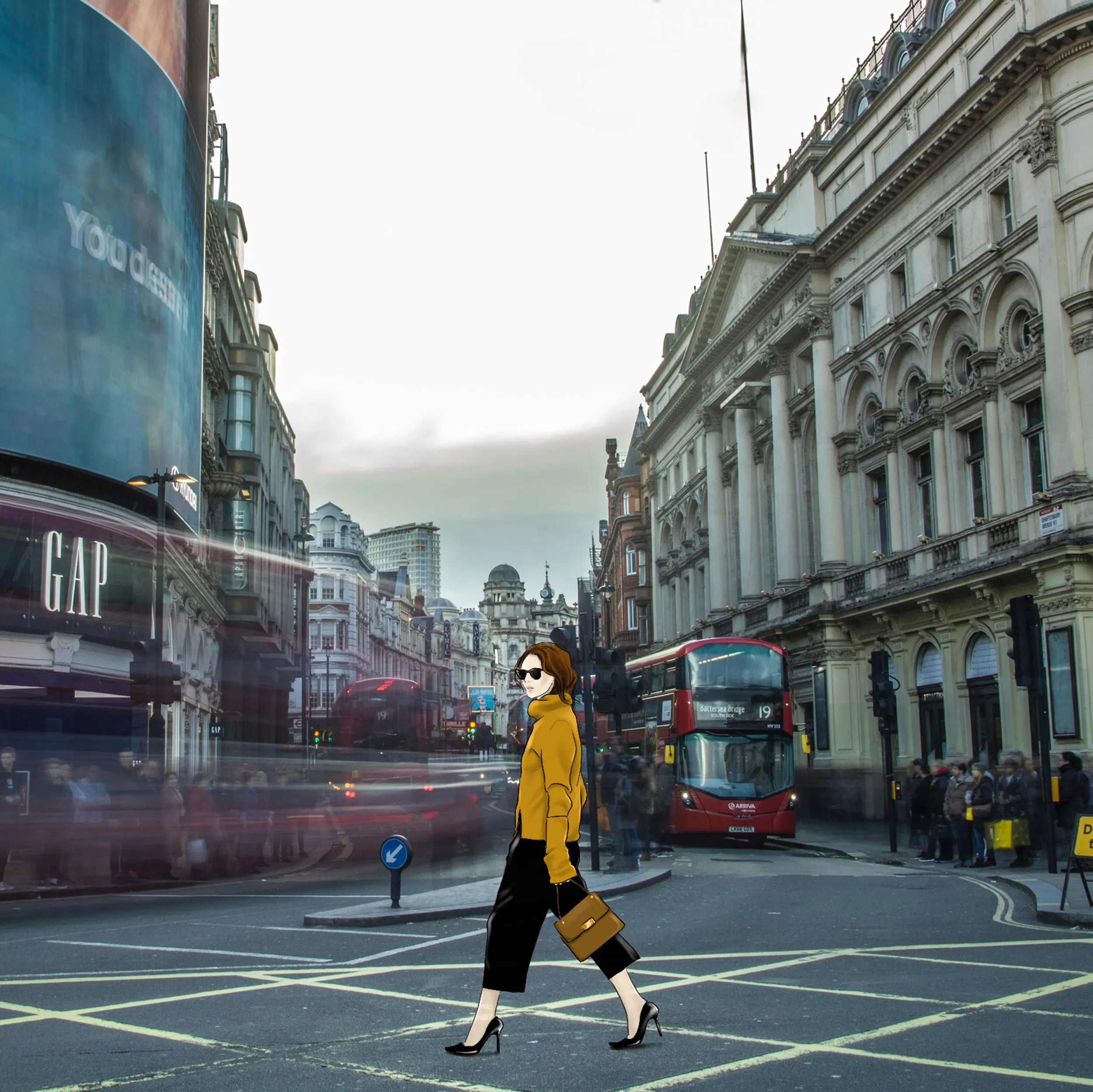 A Unique Collaboration Between A Fashion Illustrator And An Urban Photographer