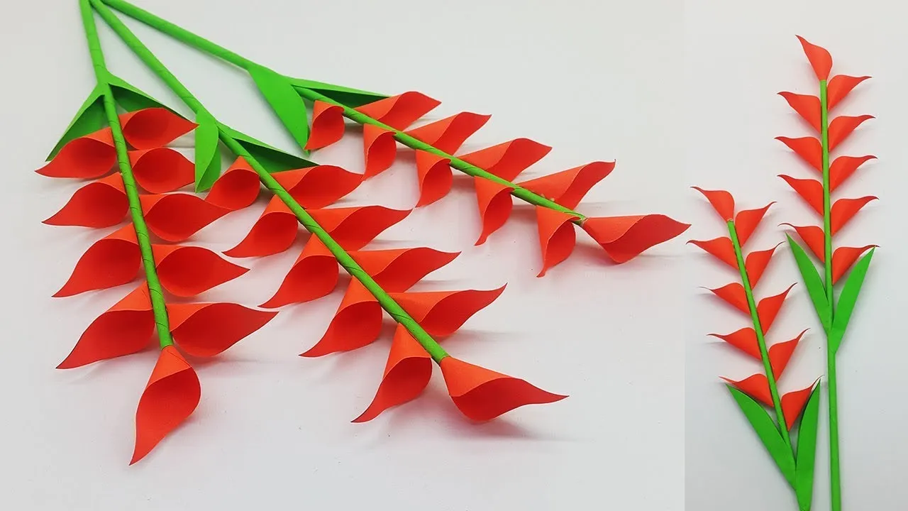 How To Make Beautiful Paper Stick Flower | Paper Craft | DIY Flowers