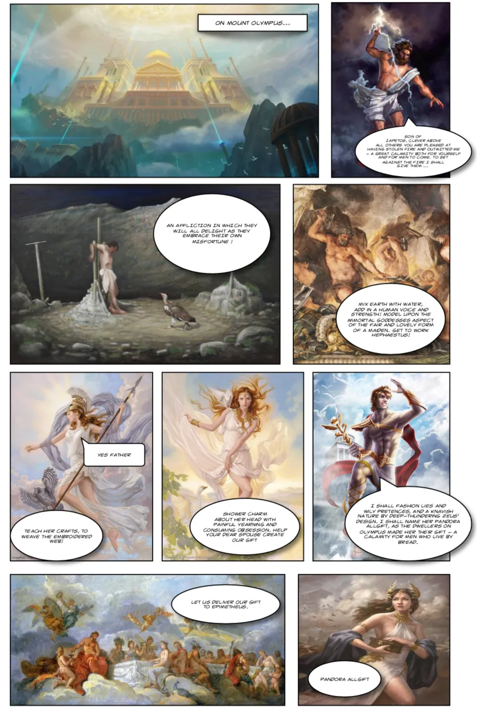 Recreation Of Greek Myth Into Comics