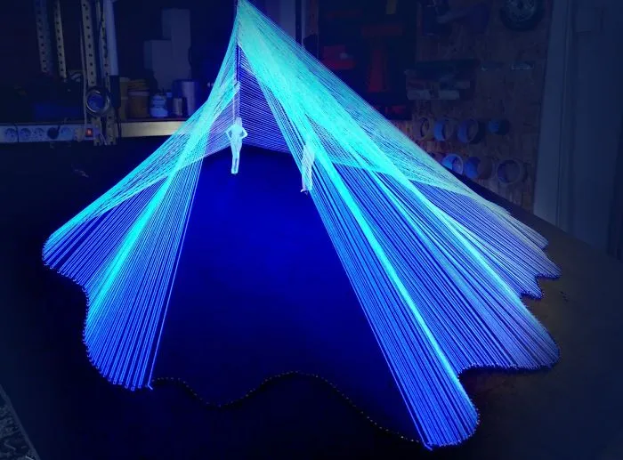 We Make String Installations With Tens Of Thousands Of Intersecting Straight Lines