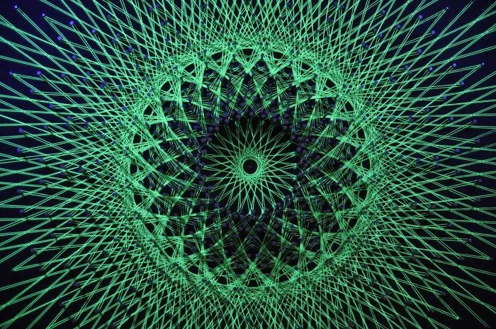 We Make String Installations With Tens Of Thousands Of Intersecting Straight Lines