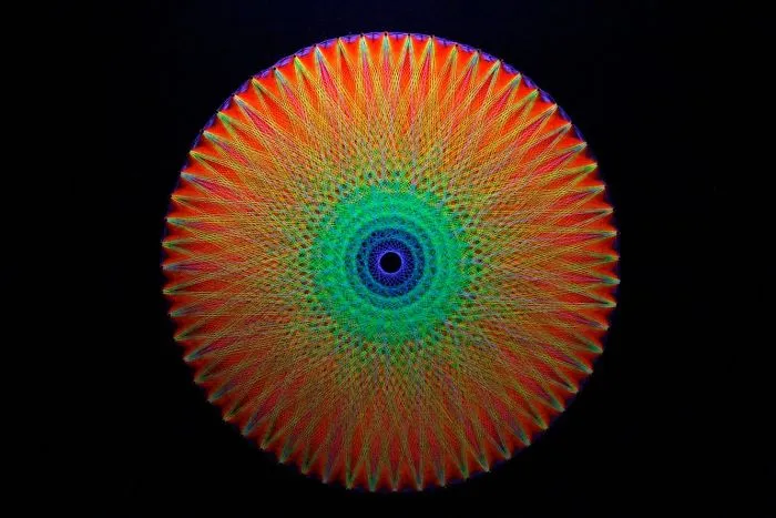 We Make String Installations With Tens Of Thousands Of Intersecting Straight Lines