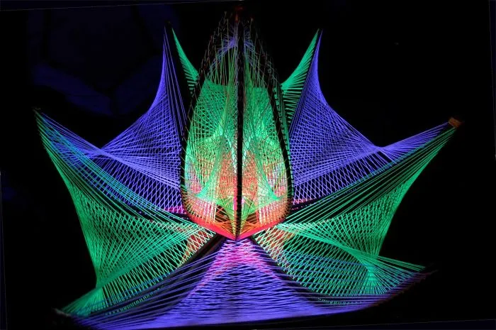 We Make String Installations With Tens Of Thousands Of Intersecting Straight Lines