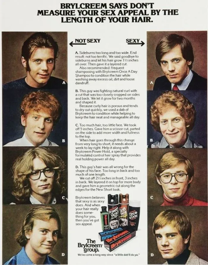 16 Vintage Ads Of Hair Products For Men In The 1970s