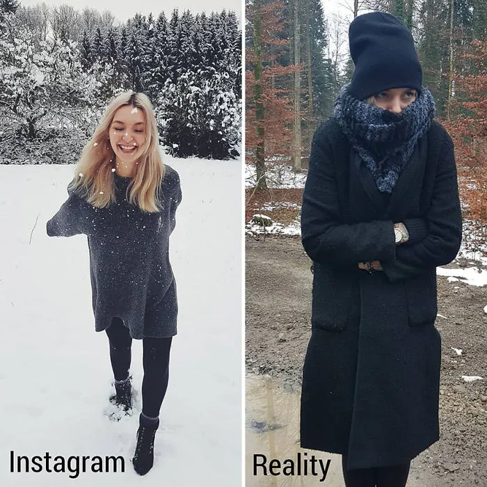 Esta chica muestra Instagram VS la realidad en 20 imágenes