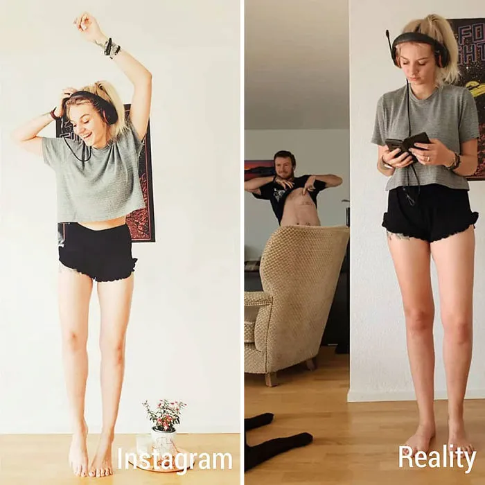 Esta chica muestra Instagram VS la realidad en 20 imágenes