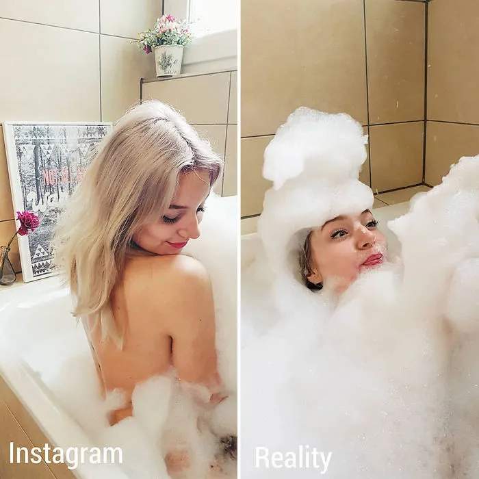 Esta chica muestra Instagram VS la realidad en 20 imágenes