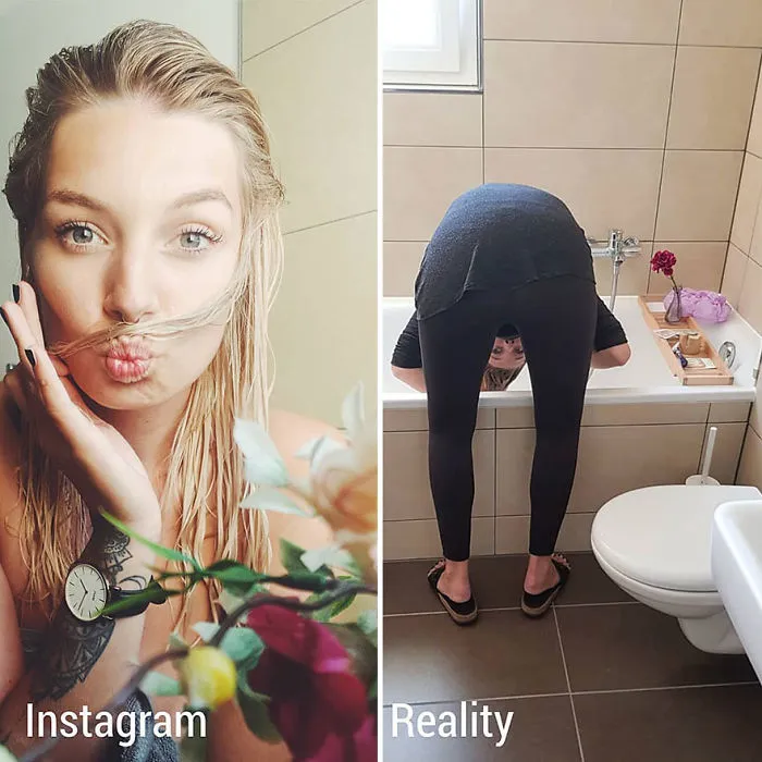 Esta chica muestra Instagram VS la realidad en 20 imágenes