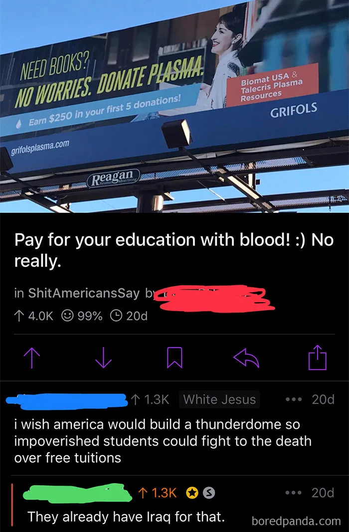 Need Books? Donate Plasma!