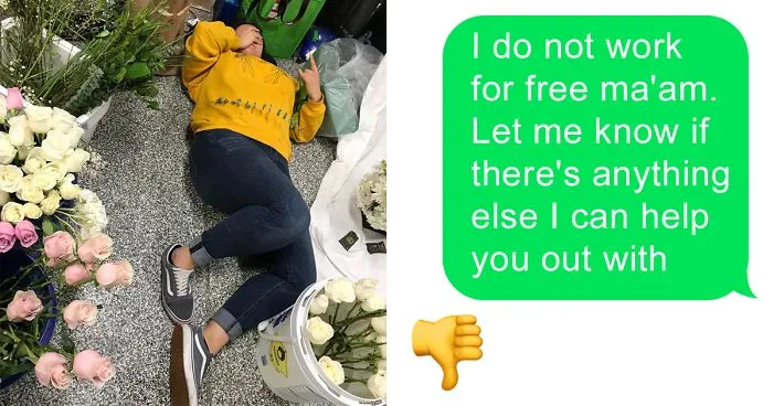Florist Shares Screenshots Of Conversation With Rude Bride That Expected Her To Work For Exposure