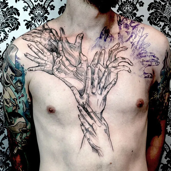 Part One Of This Chest Tattoo