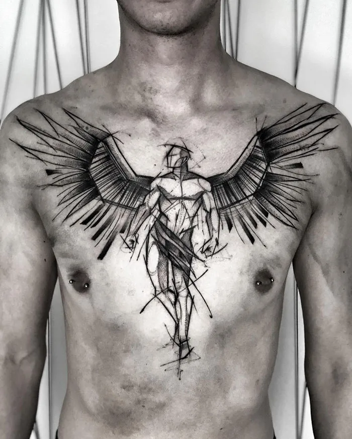 Amazing Chest Tattoo Idea