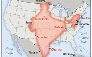 30 Countries Compared To The United States With A Real Scale Perspective