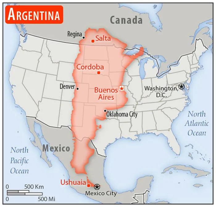 30 países comparados con Estados Unidos en una perspectiva a escala real