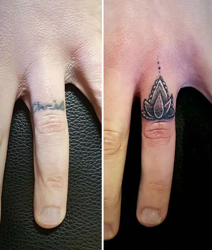 30 Personas que cubrieron los tatuajes de sus exparejas cuando todo salió mal