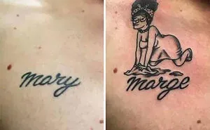30 Personas que cubrieron los tatuajes de sus exparejas cuando todo salió mal