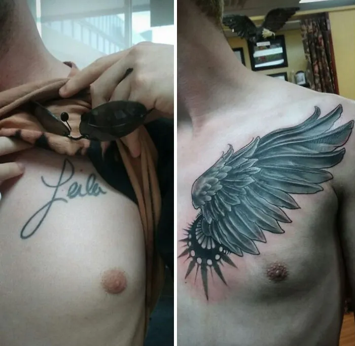 30 Personas que cubrieron los tatuajes de sus exparejas cuando todo salió mal