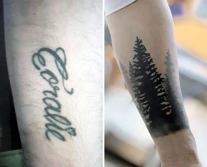 30 Personas que cubrieron los tatuajes de sus exparejas cuando todo salió mal