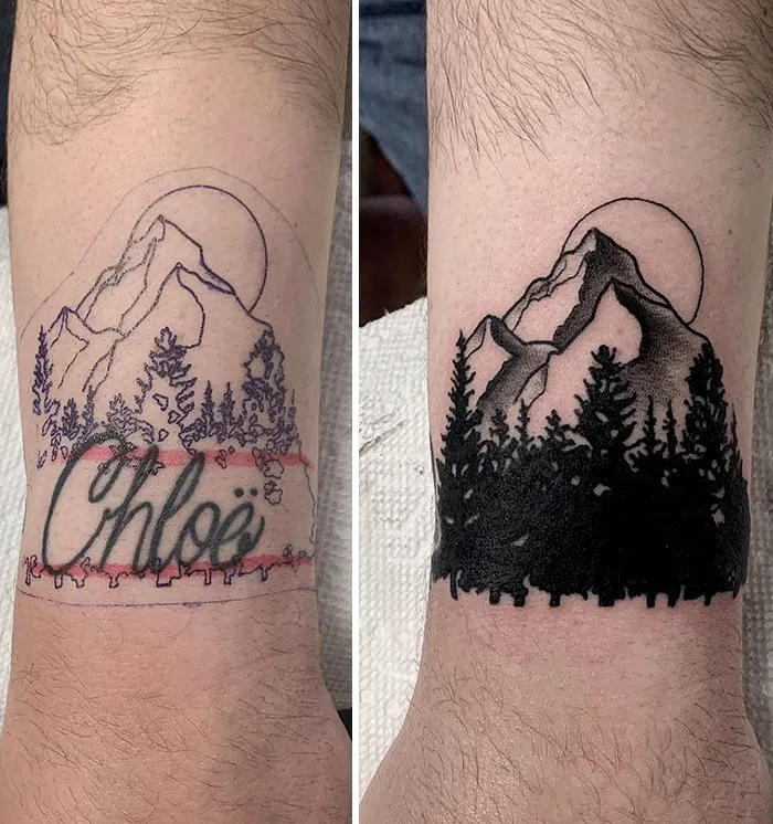 30 Personas que cubrieron los tatuajes de sus exparejas cuando todo salió mal