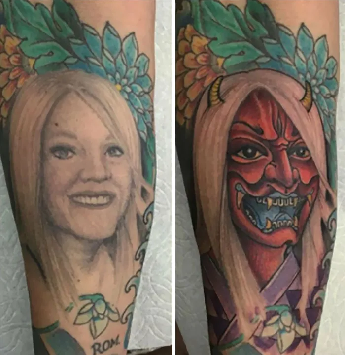 30 Personas que cubrieron los tatuajes de sus exparejas cuando todo salió mal