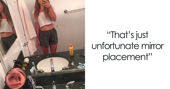 30 Times People Were Hilariously Surprised By Bathroom Mirror Designs