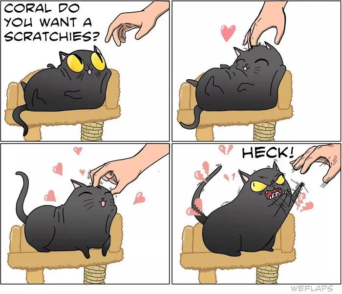 30 Comics That Show What Living With A Cat Is Really Like