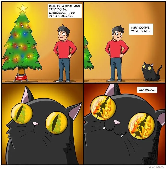 30 Comics That Show What Living With A Cat Is Really Like