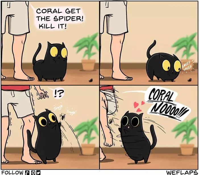 30 Comics That Show What Living With A Cat Is Really Like