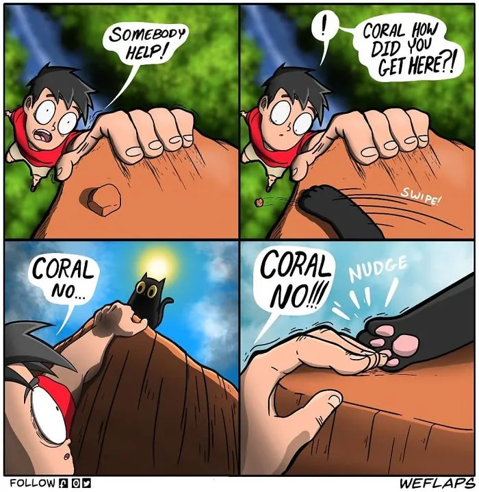 30 Comics That Show What Living With A Cat Is Really Like
