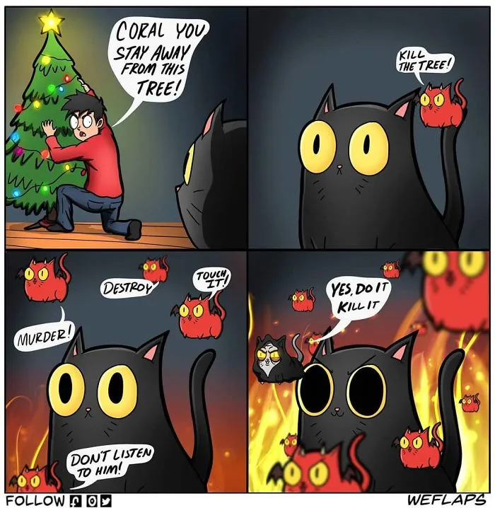 30 Comics That Show What Living With A Cat Is Really Like