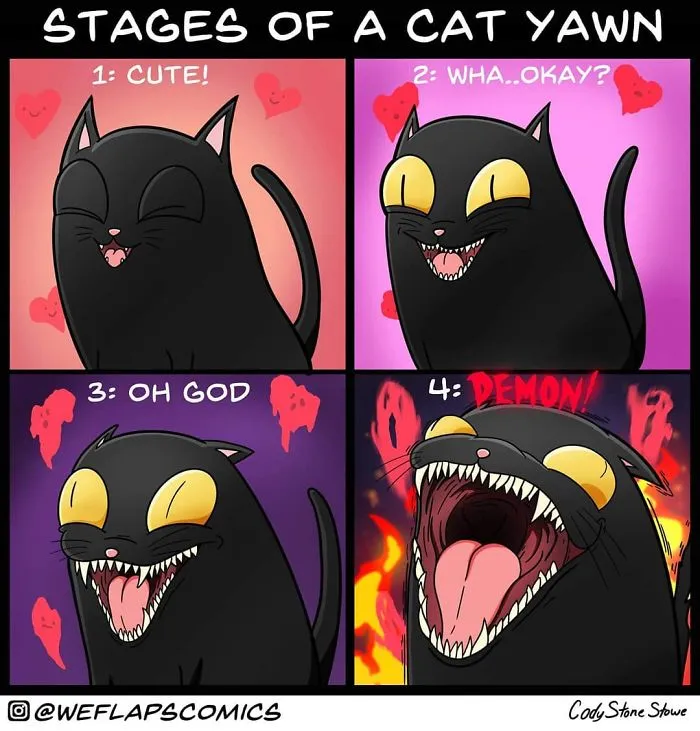 30 Comics That Show What Living With A Cat Is Really Like