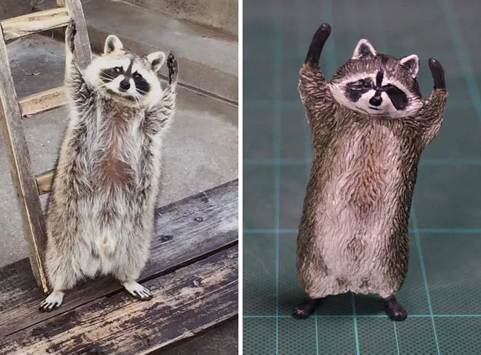 40 Perfectly Captured Animal Images Get Turned Into Hilarious Sculptures By Japanese Artist
