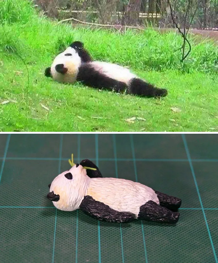 40 Perfectly Captured Animal Images Get Turned Into Hilarious Sculptures By Japanese Artist