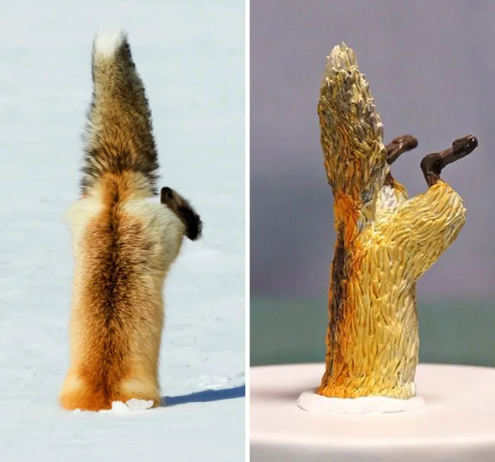 40 Perfectly Captured Animal Images Get Turned Into Hilarious Sculptures By Japanese Artist