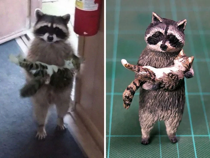 40 Perfectly Captured Animal Images Get Turned Into Hilarious Sculptures By Japanese Artist