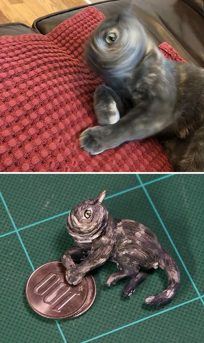 40 Perfectly Captured Animal Images Get Turned Into Hilarious Sculptures By Japanese Artist