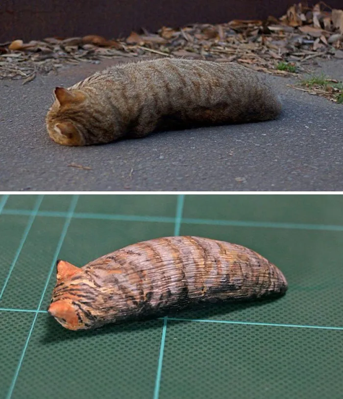 40 Perfectly Captured Animal Images Get Turned Into Hilarious Sculptures By Japanese Artist