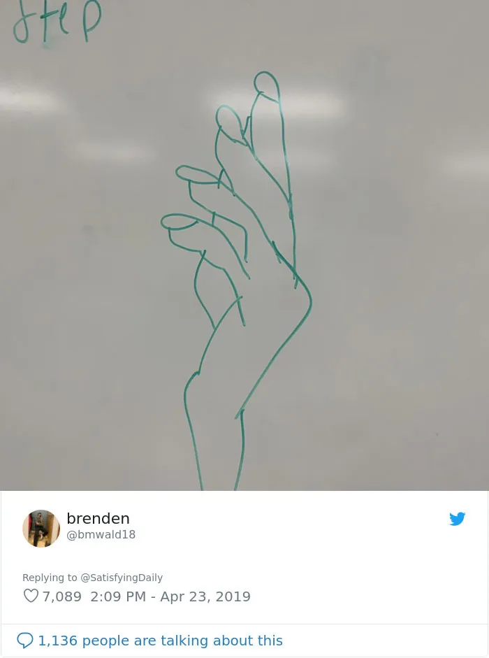 People Are Trying To Follow A Viral Hand-Drawing Tutorial, And They're Failing So Bad, It's Good (24 Pics)