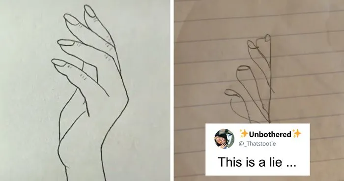 People Are Trying To Follow A Viral Hand-Drawing Tutorial, And They're Failing So Bad, It's Good (24 Pics)