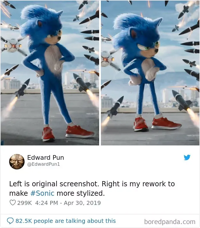30 People That Roasted New Sonic Character Design So Bad, That The Creators Decide To Change Its Appearance