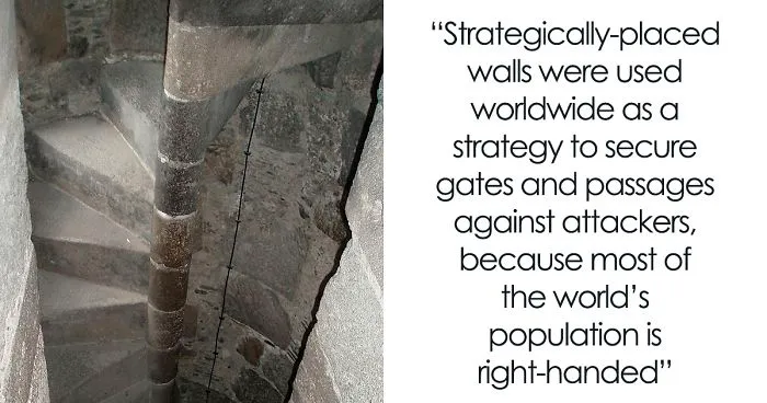Someone Illustrates Why Stairs In Castles Were Spiral And Why Left-Handed Knights Were Physically Unable To Joust