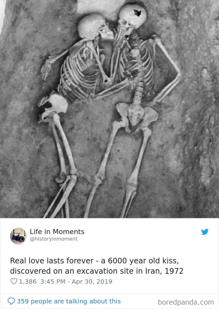 El amor de verdad dura para siempre: beso de 6000 años en una excavación en Irán, 1972