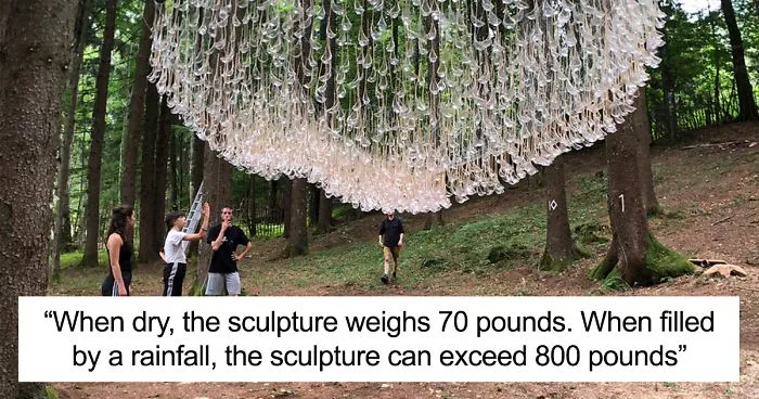 Rainwater 'Chandelier' Installation Can Collect Up To 800 Pounds Of Water