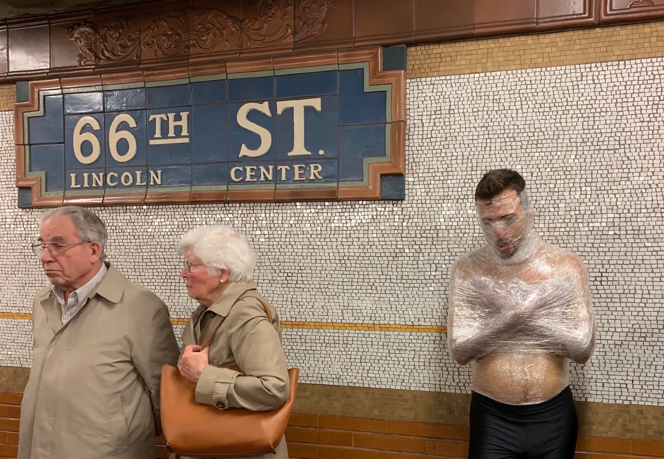 Bushwick Artist Walks NYC Wrapped In Saran Wrap - A Social Experiment