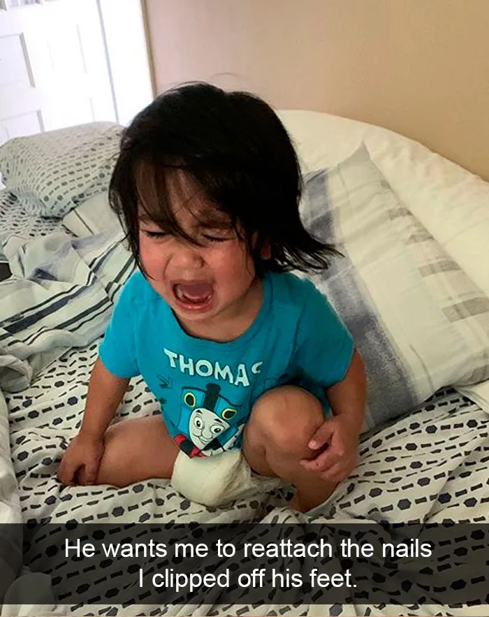 He Wants Me To Reattach The Nails I Clipped Off His Feet.