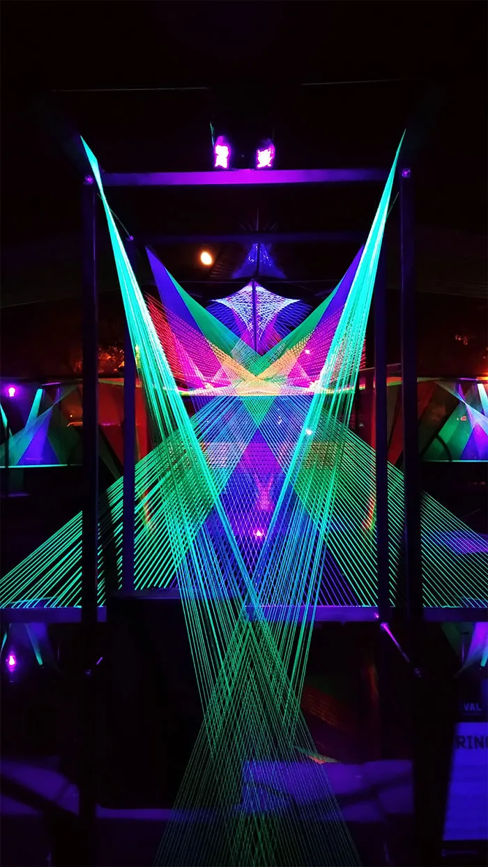 We Make String Installations With Tens Of Thousands Of Intersecting Straight Lines
