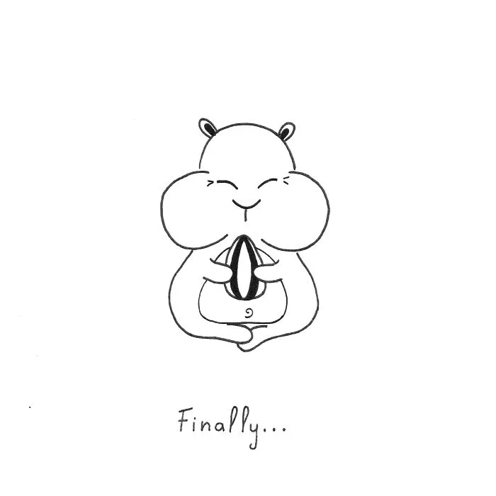 My Girlfriend Draws A Cute Little Creature To Lift Me Up
