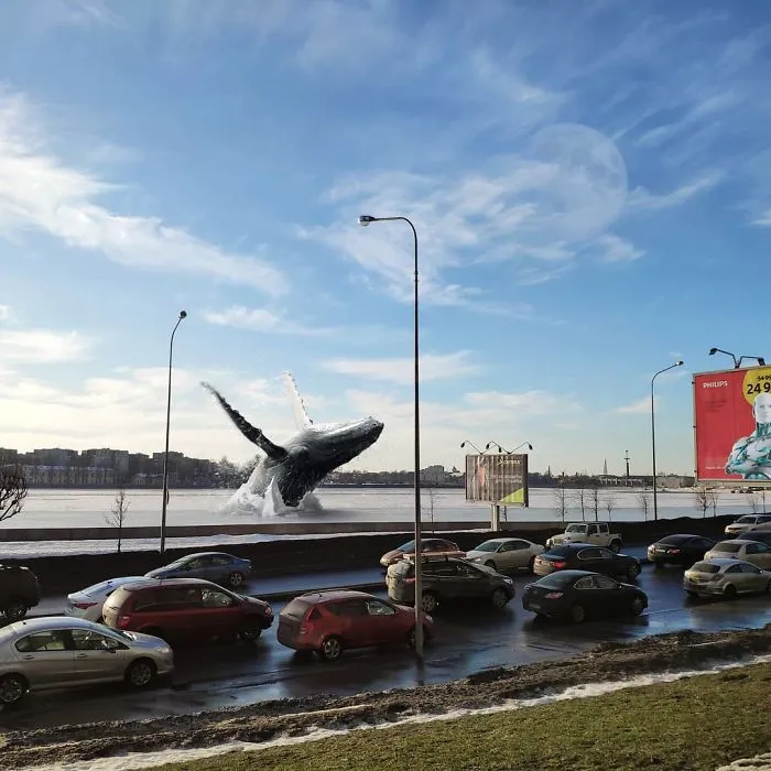 41 Stunning Photo Manipulations Of Fantastic Creatures Taking Over St. Petersburg By Russian Artist